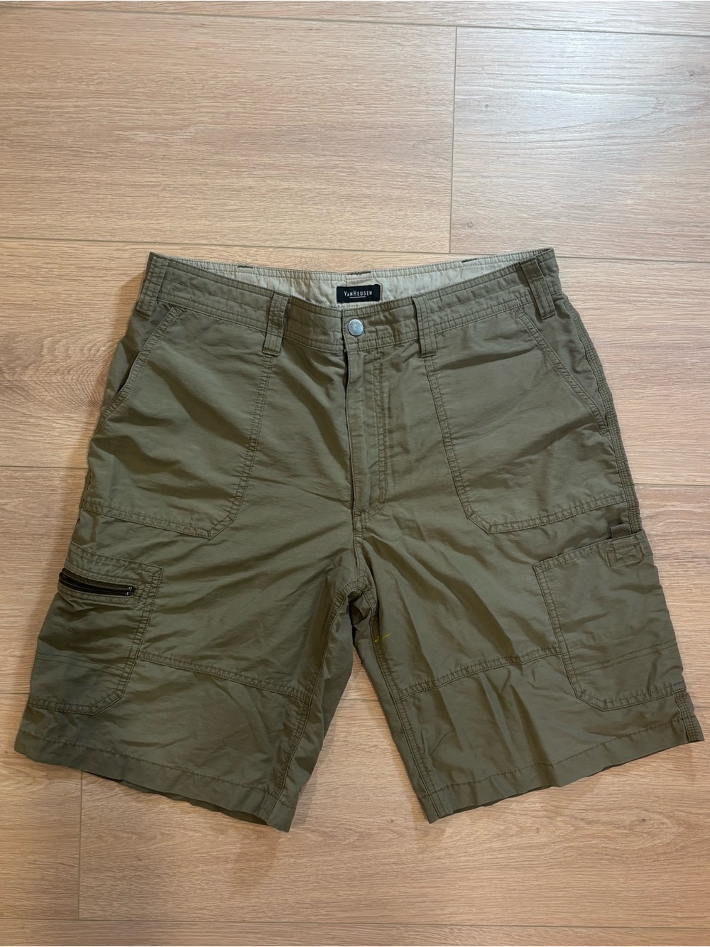 Van Heusen Olive Cargo Shorts - Men